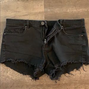 Blank NYC Distressed black cut off shorts size 29